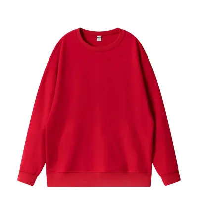 Men Fashion Casual Autumn And Winter Solid Color Long-Sleeve Loose Sweatshirt
