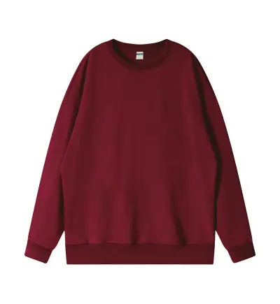 Men Fashion Casual Autumn And Winter Solid Color Long-Sleeve Loose Sweatshirt