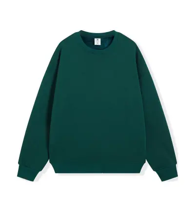 Men Fashion Casual Autumn And Winter Velvet Solid Color Round Neck Long Sleeve Loose Sweatshirt