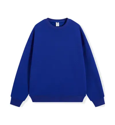 Men Fashion Casual Autumn And Winter Velvet Solid Color Round Neck Long Sleeve Loose Sweatshirt