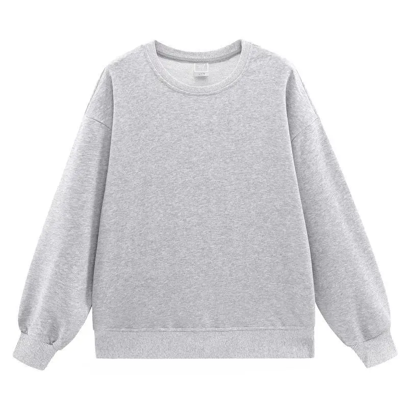 Men'S Fashion Casual Autumn And Winter Solid Color Long-Sleeve Loose Sweatshirt