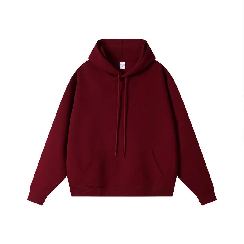 Men Fashion Casual Autumn Winter Solid Color Long-Sleeve Loose Hoodies