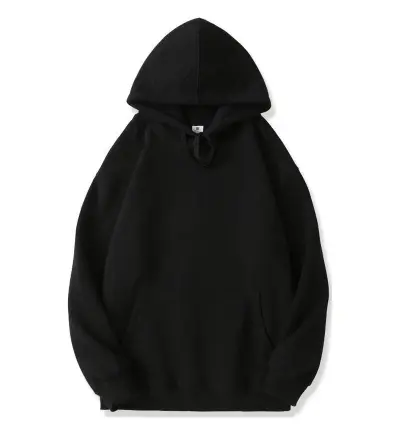Men Fashion Casual Autumn And Winter Solid Color Velvet Long Sleeve Loose Hoodies