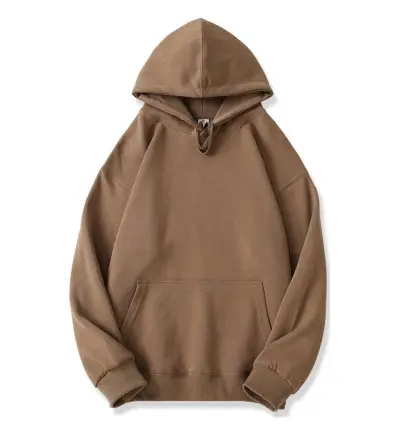 Men Fashion Casual Autumn And Winter Solid Color Velvet Long Sleeve Loose Hoodies