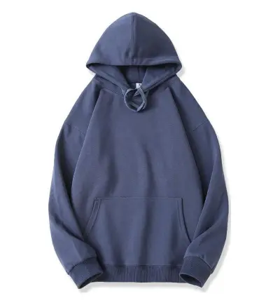 Men Fashion Casual Autumn And Winter Solid Color Velvet Long Sleeve Loose Hoodies