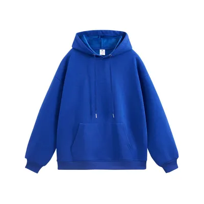 Men Fashion Casual Simple Autumn Winter Velvet Long Sleeve Loose Hoodies