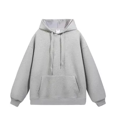 Men Fashion Casual Simple Autumn Winter Velvet Long Sleeve Loose Hoodies