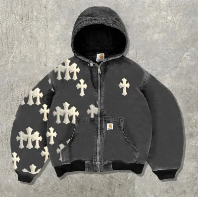 Men'S Fashion Casual Digital Printed Long-Sleeve Zipper Hoodies