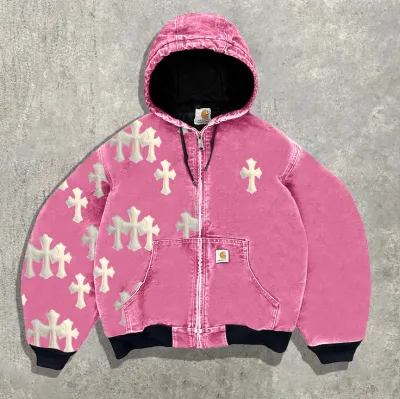 Men'S Fashion Casual Digital Printed Long-Sleeve Zipper Hoodies
