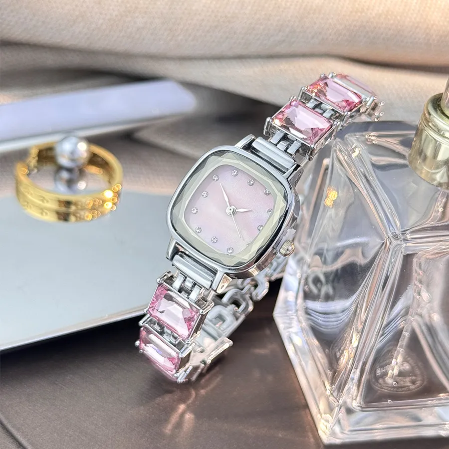 Women Fashion Square Rhinestone Watch