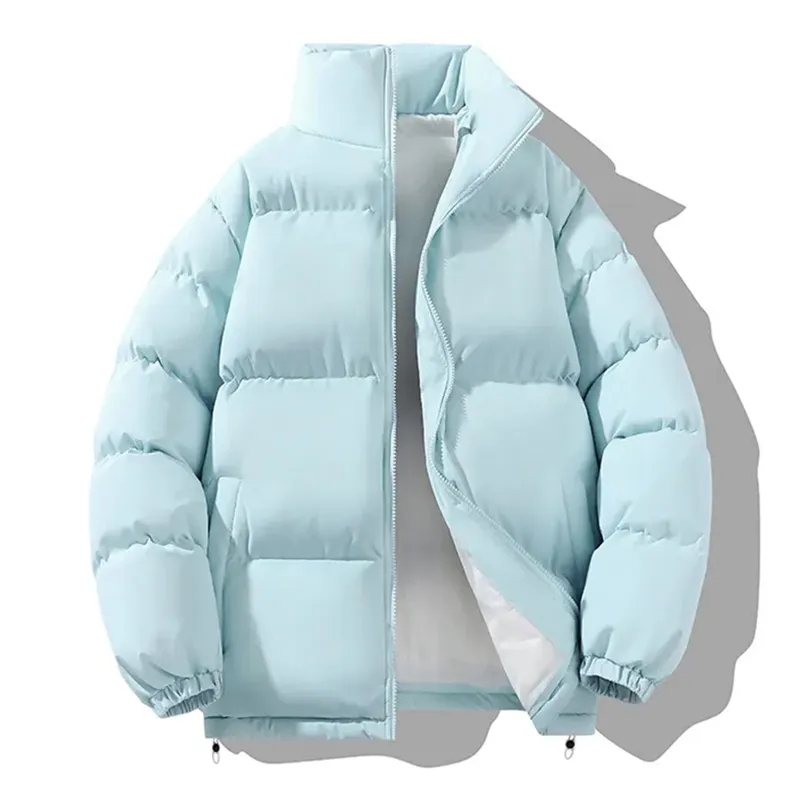 Men'S Fashion Solid Color Autumn And Winter Thickened Cotton Loose Coat