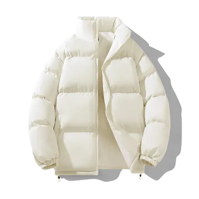 Men'S Fashion Solid Color Autumn And Winter Thickened Cotton Loose Coat