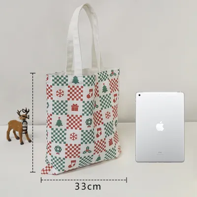 Christmas Print Canvas Bag