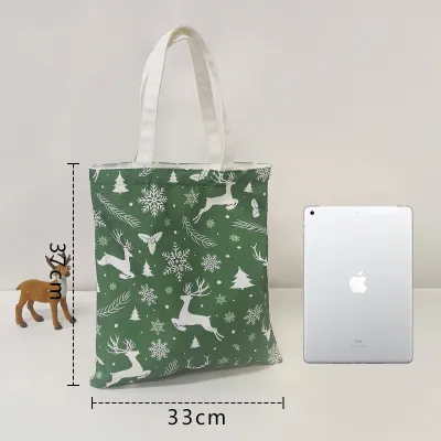 Christmas Print Canvas Bag