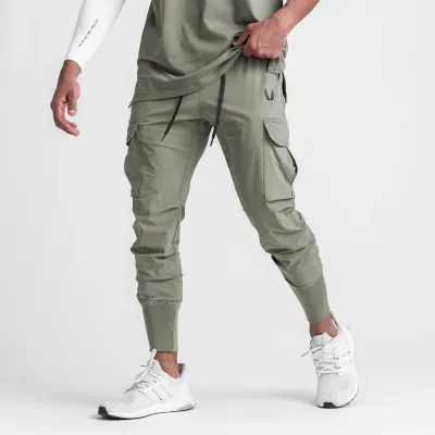 Men'S Fashion Casual Spring And Autumn Solid Color Thin Loose Quick-Drying Stretch Pants