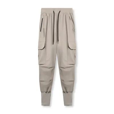 Men'S Fashion Casual Spring And Autumn Solid Color Thin Loose Quick-Drying Stretch Pants