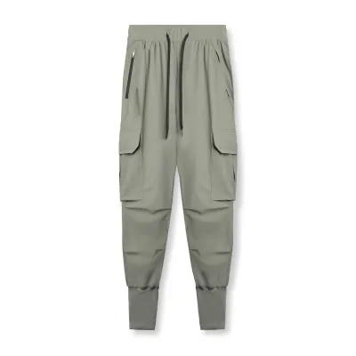 Men'S Fashion Casual Spring And Autumn Solid Color Thin Loose Quick-Drying Stretch Pants