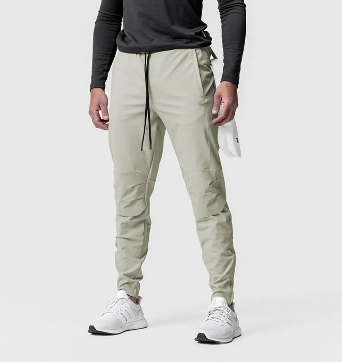 Men Fashion Casual Summer Solid Color Ice Silk Quick-Drying Pants