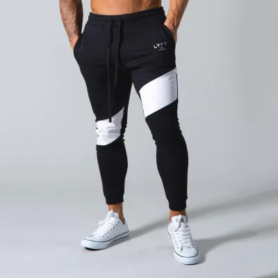 Men Fashion Casual Color Block Cotton Pants