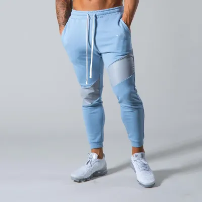 Men Fashion Casual Color Block Cotton Pants