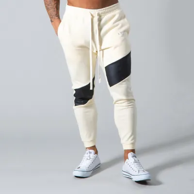 Men Fashion Casual Color Block Cotton Pants