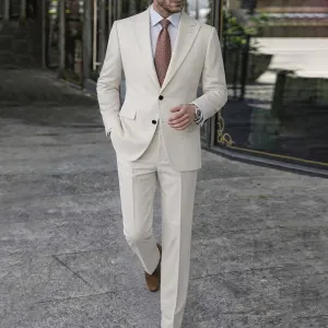 Men'S Fashion Banquet Wedding Solid Color Long-Sleeve Coat Slim-Fit Pants Suit Two-Piece Set