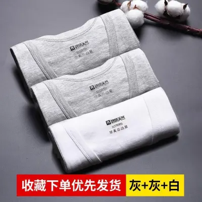 Men Fashion Casual Solid Color Tank Top Three-Piece Set