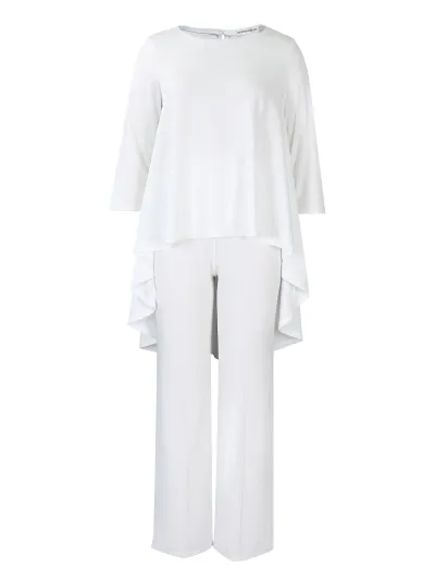 Autumn African Women Casual Fashion Loose Irregular Top And Pants Two-Piece Set