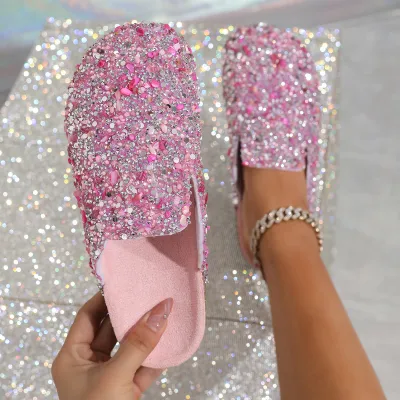 Large Size Fashion Sequin Muller Shoes