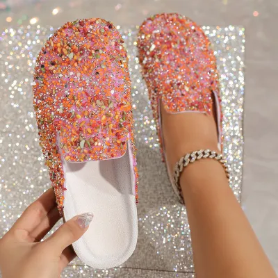 Large Size Fashion Sequin Muller Shoes