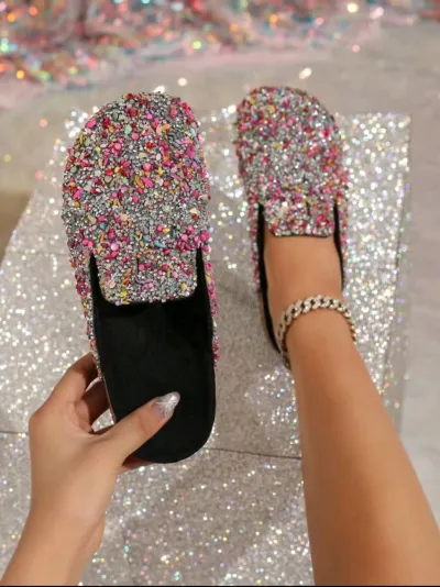 Large Size Fashion Sequin Muller Shoes