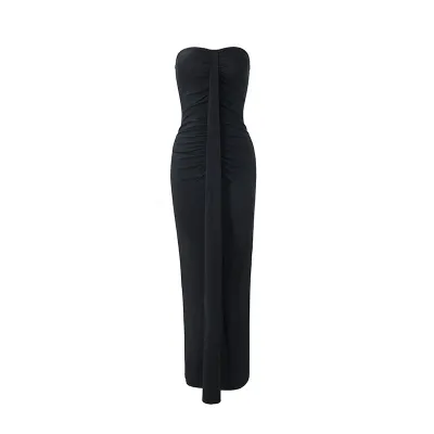 Women'S Elegant Strapless Maxi Dress