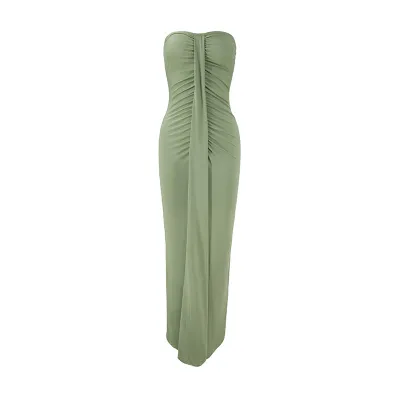 Women'S Elegant Strapless Maxi Dress