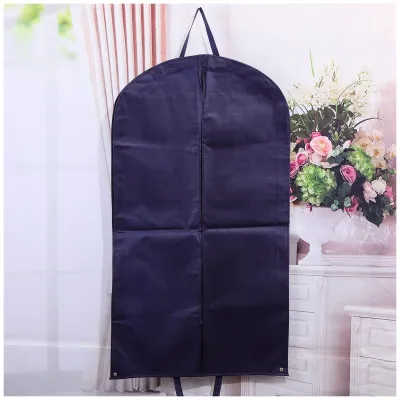 Simple Non-Woven Folding Zipper Hangable Clothes Dust Cover Suit Garment Bag