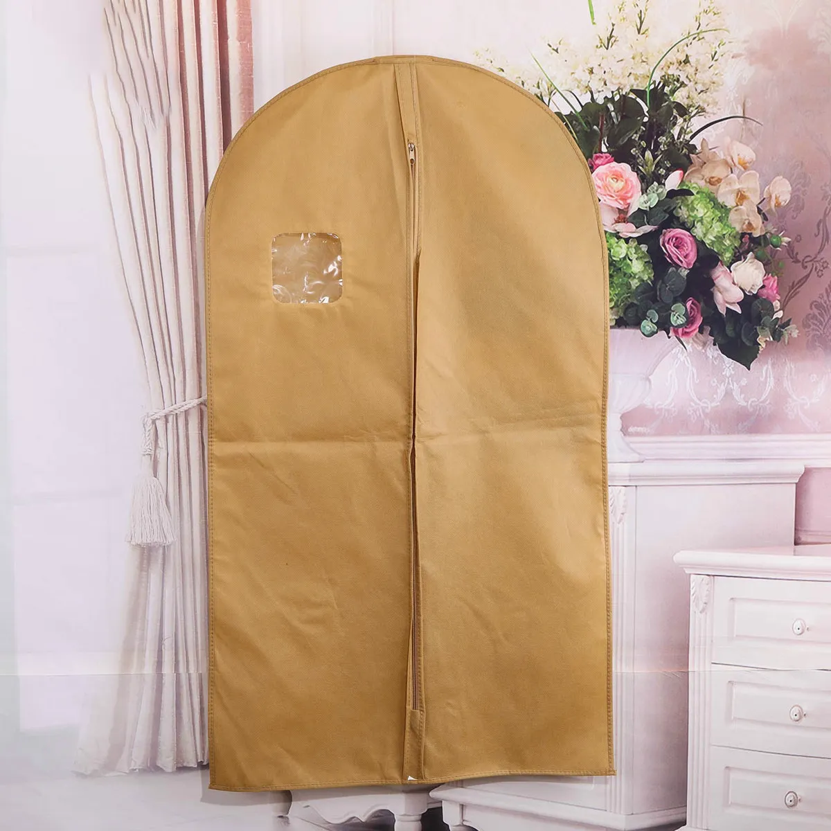 Simple Non-Woven Folding Hangable Clothes Dust Cover Suit Garment Bag