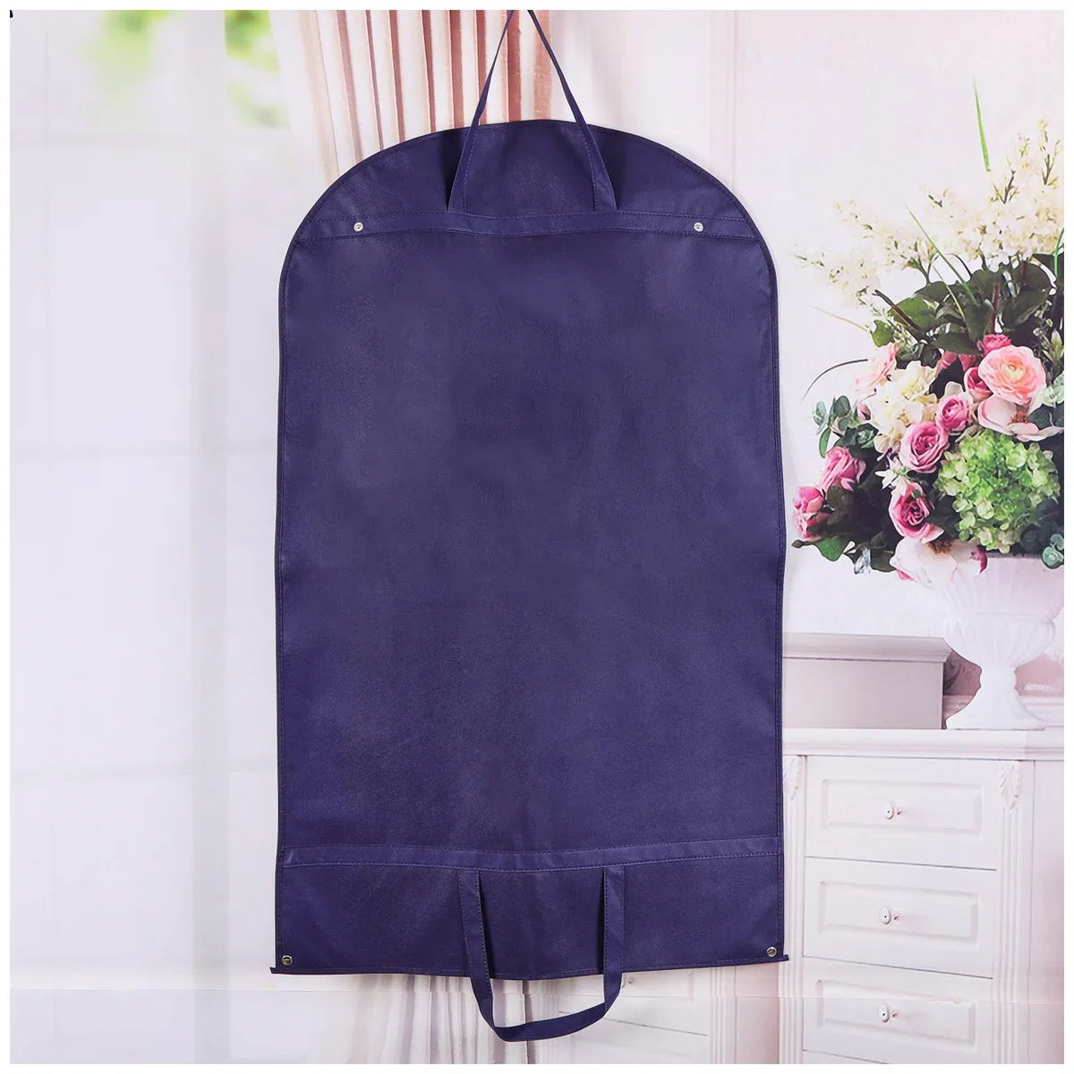 Simple Non-Woven Folding Hangable Clothes Dust Cover Suit Garment Bag