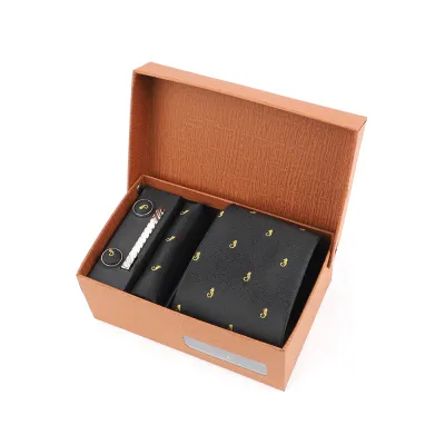 Men'S Fashion Casual Business Jacquard Embroidery Gift Tie Box Set
