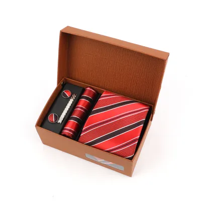 Men'S Fashion Casual Business Jacquard Embroidery Gift Tie Box Set
