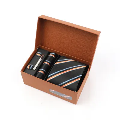 Men'S Fashion Casual Business Jacquard Embroidery Gift Tie Box Set