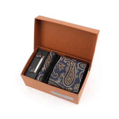 Men'S Fashion Casual Business Jacquard Embroidery Gift Tie Box Set