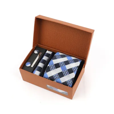 Men'S Fashion Casual Business Jacquard Embroidery Gift Tie Box Set