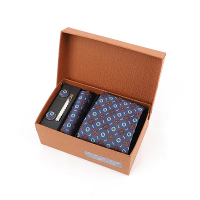 Men'S Fashion Casual Business Jacquard Embroidery Gift Tie Box Set
