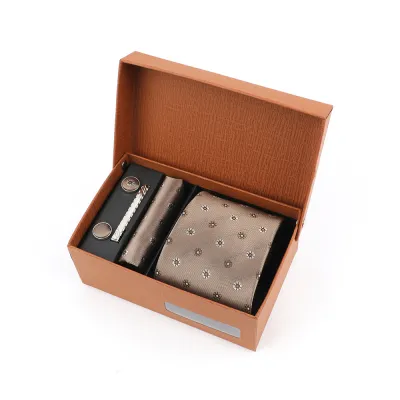 Men'S Fashion Casual Business Jacquard Embroidery Gift Tie Box Set