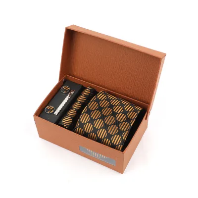 Men'S Fashion Casual Business Jacquard Embroidery Gift Tie Box Set