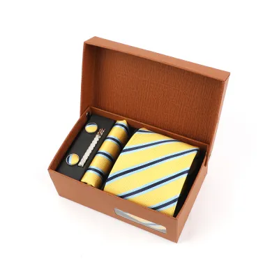 Men'S Fashion Casual Business Jacquard Embroidery Gift Tie Box Set