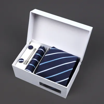 Men'S Fashion Business Jacquard Embroidery Tie Gift Box