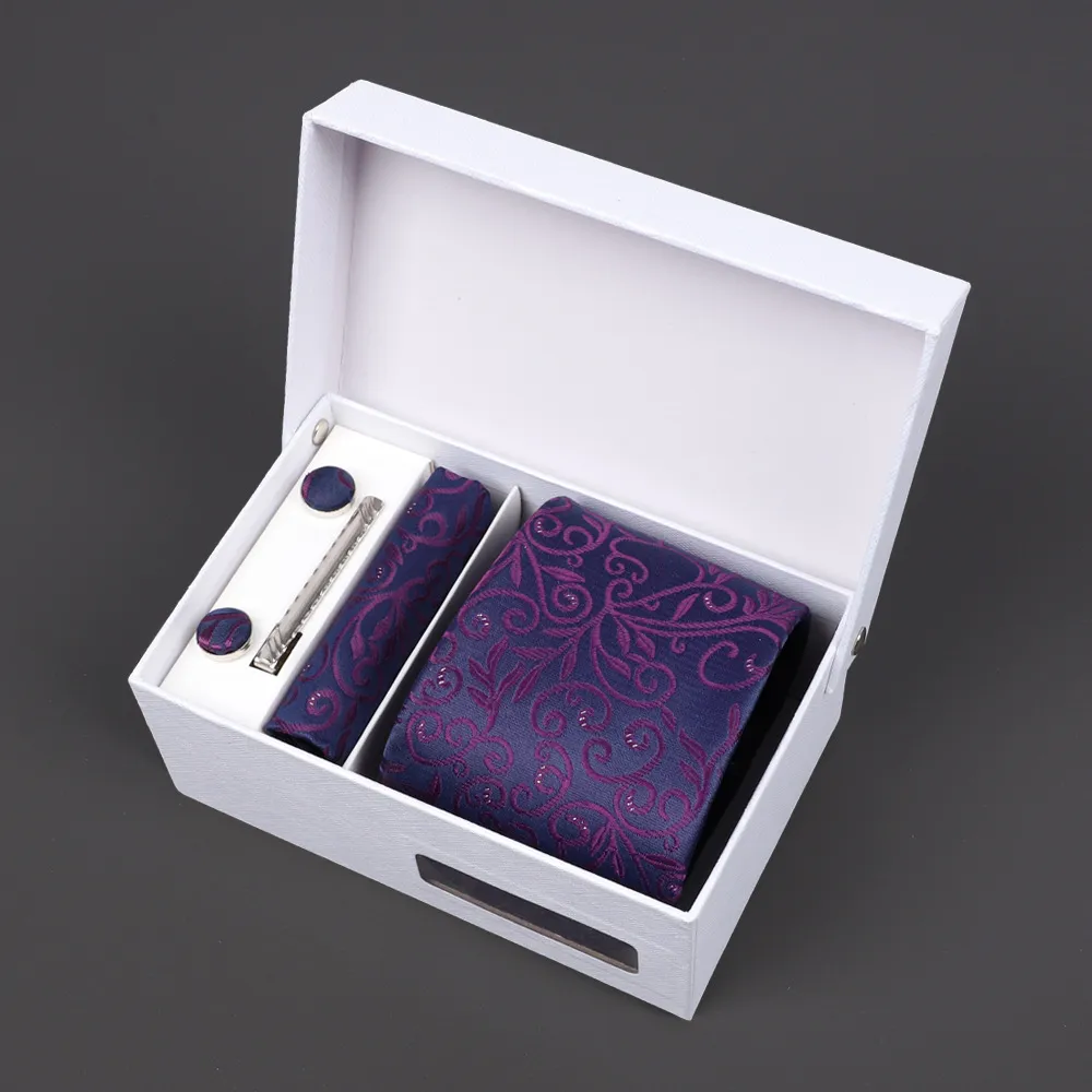 Men'S Fashion Business Jacquard Embroidery Tie Gift Box