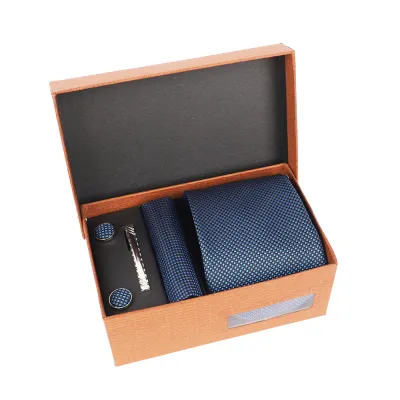 Men'S Fashion Casual Business Jacquard Embroidered Polyester Silk Tie Set