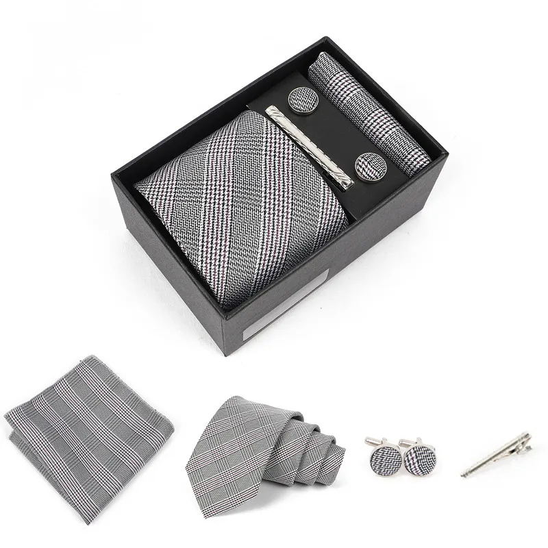 Men'S Fashion Business Jacquard Embroidered Tie Set