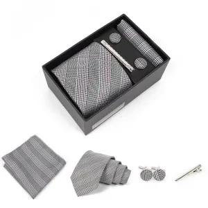 Men'S Fashion Business Jacquard Embroidered Tie Set